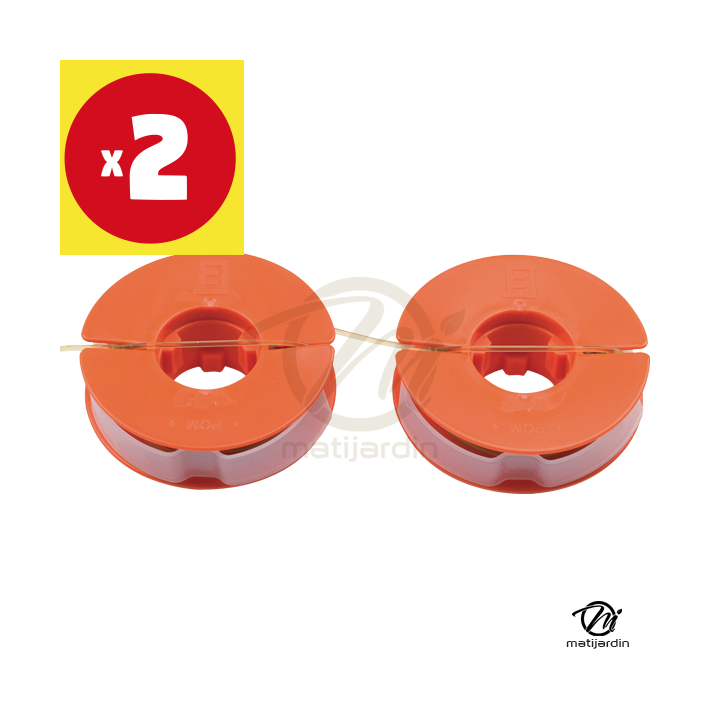 Bobine de fil pour coupe-bordure et rotofil. x2. Pour Sabo 23350 et 34501