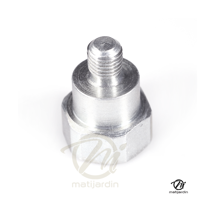 Adaptateur pour tête débroussailleuse Tecomec. Mâle. Ø 10x1,25. Pas à gauche