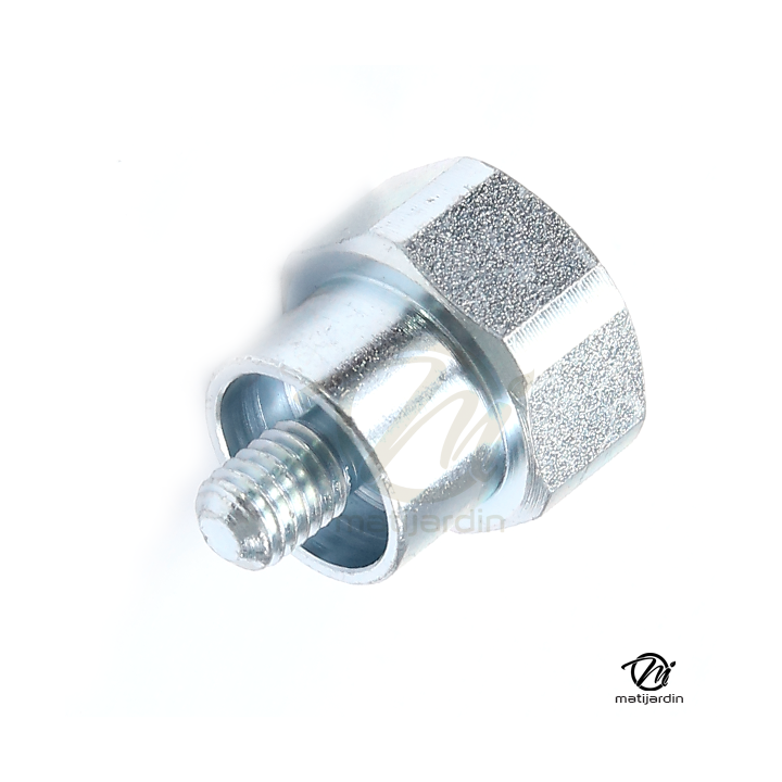 Adaptateur pour tête débroussailleuse Tecomec. Mâle. Ø 8x1,25. Pas à gauche. Pour Emak