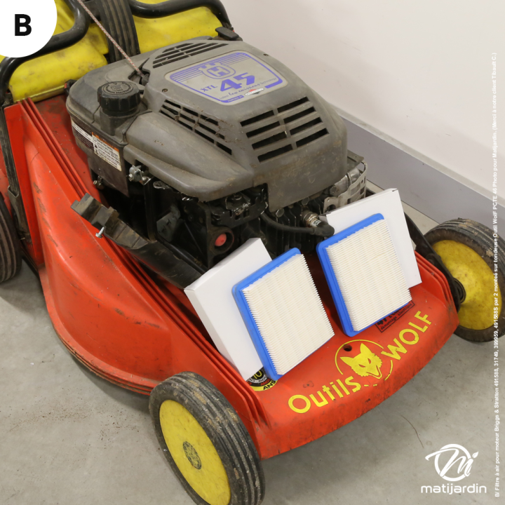 Filtre à air adaptable pour moteur Briggs & Stratton. N° 491588, 31749, 399959, 491588S