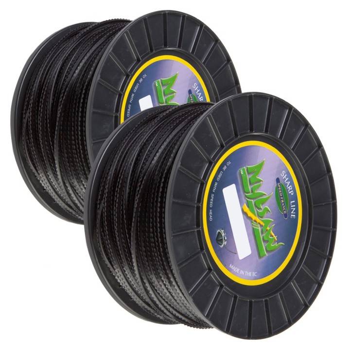 Fil nylon Nylsaw 4 mm x 74 m. Cranté. Bobine. Par 2. Fil débroussailleuse