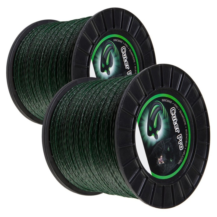 Fil nylon Cuter'Pro 3 mm x 279 m. Hélicoïdal. Bobine. Par 2. Fil débroussailleuse