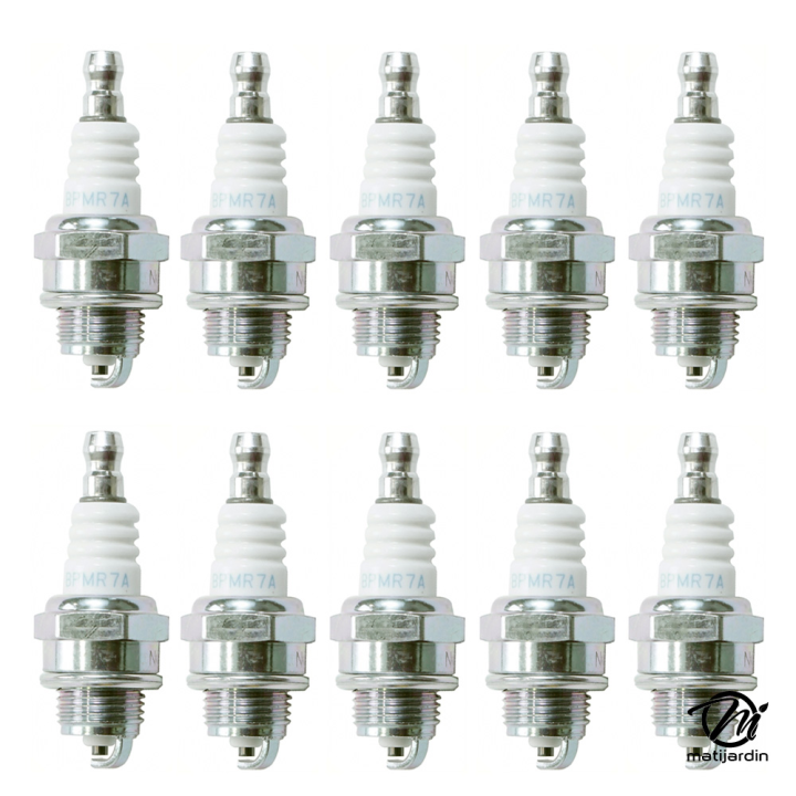 Bougie d'allumage NGK pour débroussailleuse, tronçonneuse. Type BPMR7A. Par 2