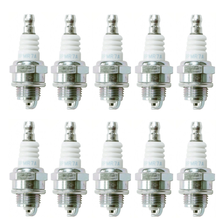 Bougie d'allumage NGK pour débroussailleuse, tronçonneuse. Type BPMR7A. Par 2