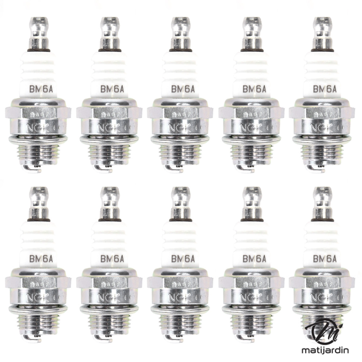 Bougie d'allumage NGK pour tondeuse, tronçonneuse. Type BM6A