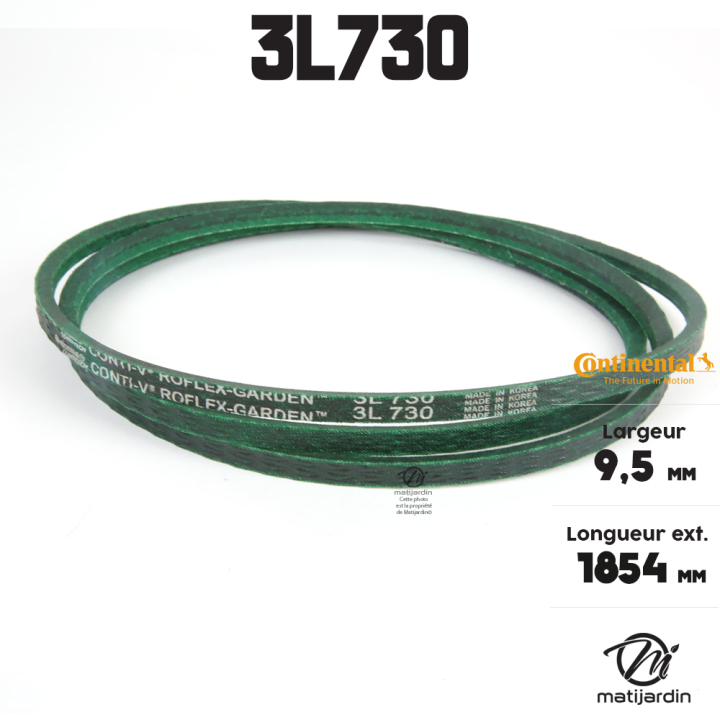 Courroie tondeuse 3L730 Continental Kevlar - 9,5 x 6 x 1854  mm