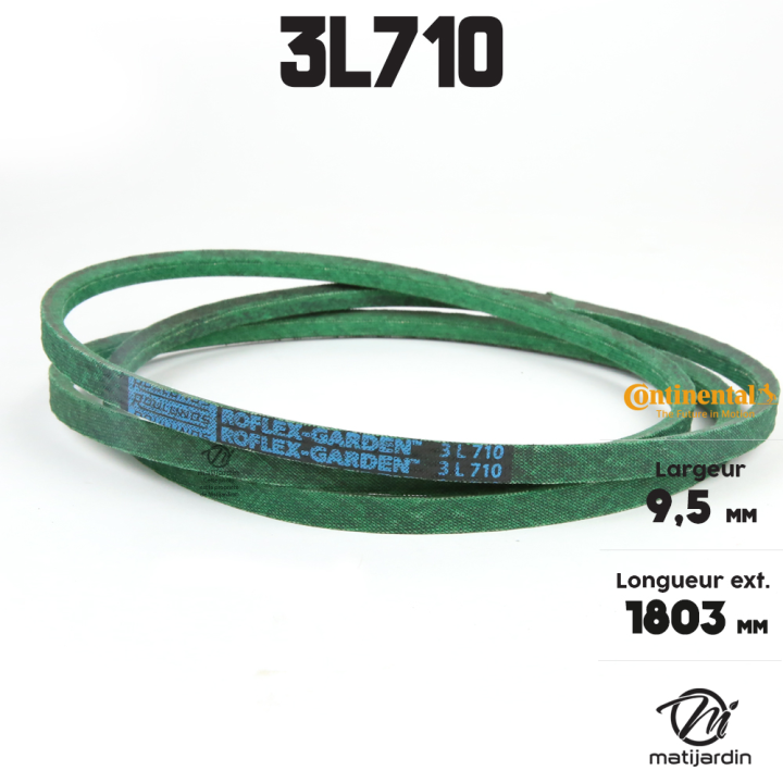 Courroie tondeuse 3L710 Continental Kevlar - 9,5 x 6 x 1803  mm
