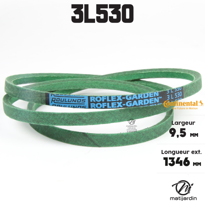 Courroie tondeuse 3L530 Continental Kevlar - 9,5 x 6 x 1346  mm
