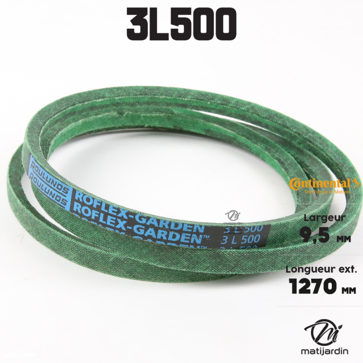 Courroie tondeuse 3L500 Continental Kevlar - 9,5 x 6 x 1270  mm