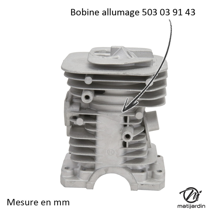 Cylindre piston adaptable pour tronçonneuse Husqvarna 142. Diamètre 40 mm