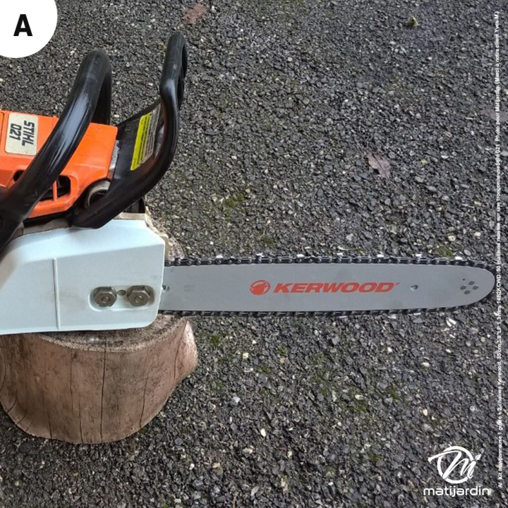 Guide tronçonneuse Kerwood 35 cm 3/8" LP. 1,3 mm. 50 maillons. 14B2KCWD