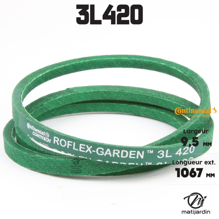Courroie tondeuse 3L420 Continental Kevlar - 9,5 x 6 x 1067  mm