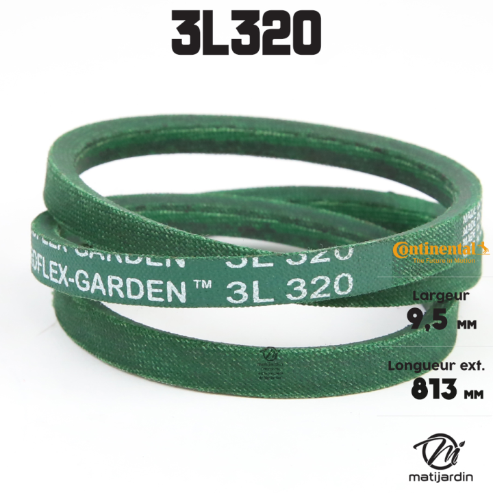 Courroie tondeuse 3L320 Continental Kevlar - 9,5 x 6 x 813  mm