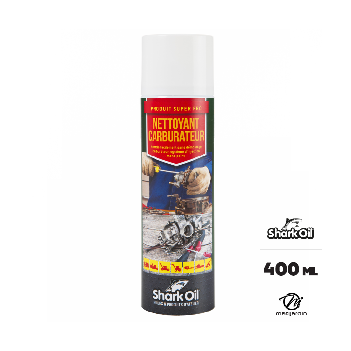 Nettoyant carburateur 500 ml Shark Oil par 3 + gants multi-services