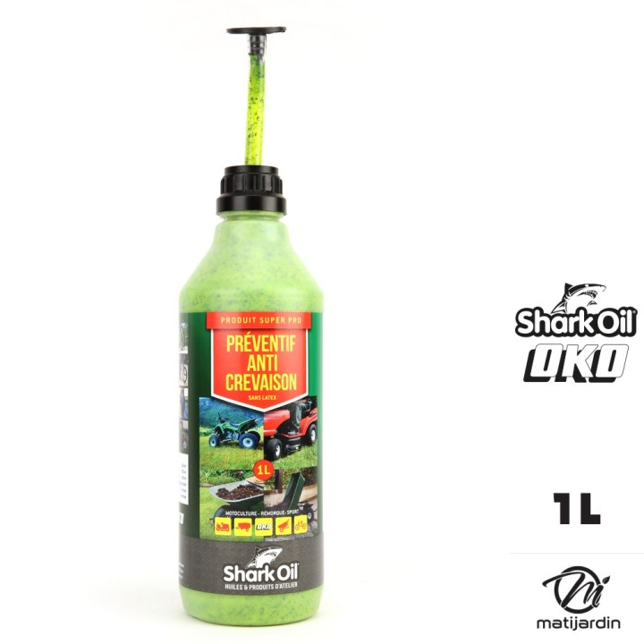 Préventif anti-crevaison Shark Oil OKO 1L par 3 + gants multi-services