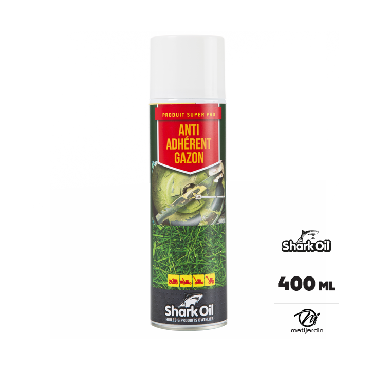Anti adhérent herbe 400 ml Shark Oil par 3 + gants multi-services