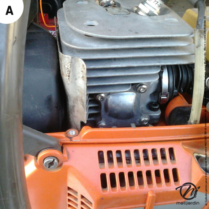 Cylindre piston adaptable pour tronçonneuse Husqvarna HS372XT. Diamètre 50 mm