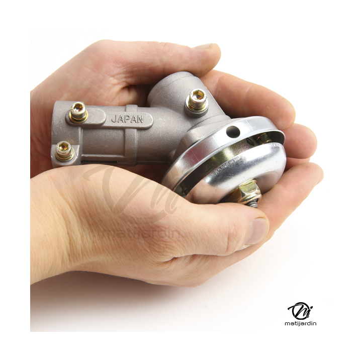Renvoi d'angle pour débroussailleuse 9 dents + gants multi-services