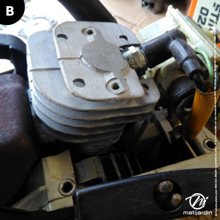 Cylindre piston adaptable pour tronçonneuse Stihl 024, MS 240. Diamètre 42 mm