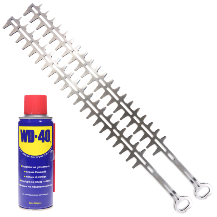 Lames pour taille-haie Stihl HS45 x2 + WD40. L 600 mm. 4228 710 6051, 4228 713 4110, 4228 713 4310