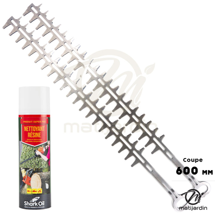 Lames pour taille-haie Stihl HS45 x2 + Nettoyant résine. L 600 mm. 4228 710 6051, 4228 713 4110, 4228 713 4310