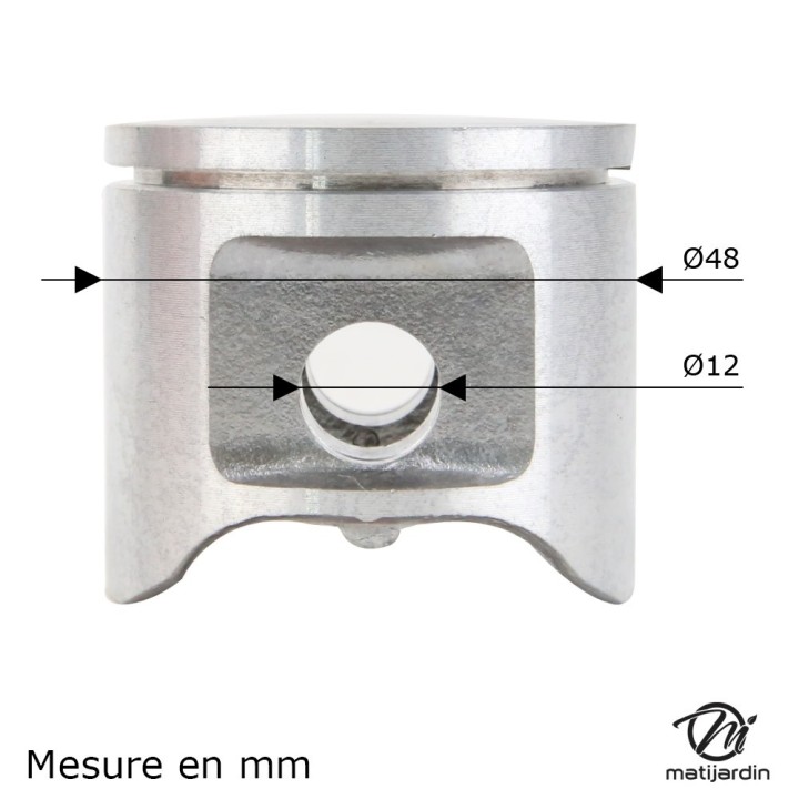 Cylindre piston pour tronçonneuse Husqvarna 365. Ø 48 mm