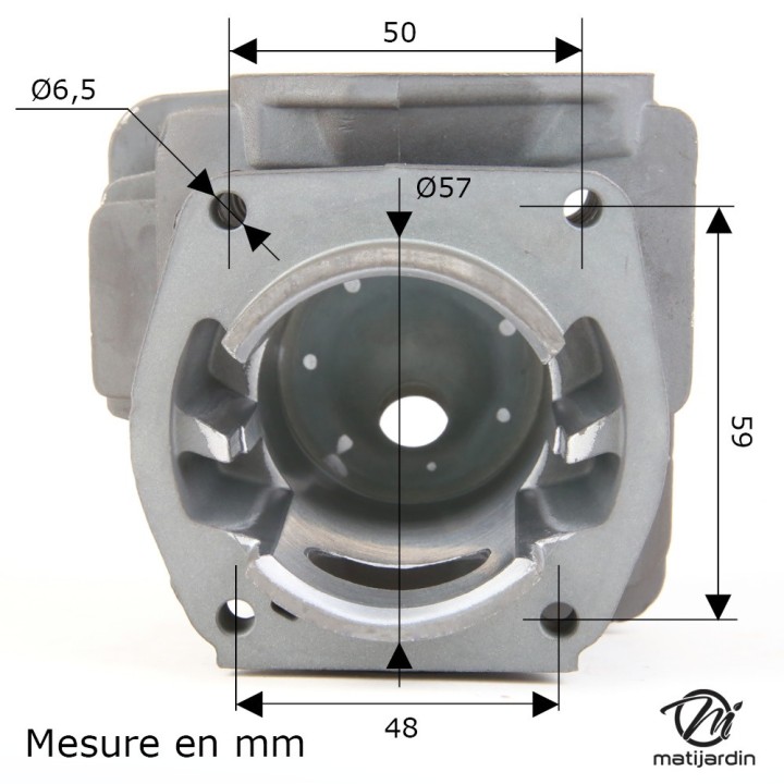 Cylindre piston pour tronçonneuse Husqvarna 365. Ø 48 mm