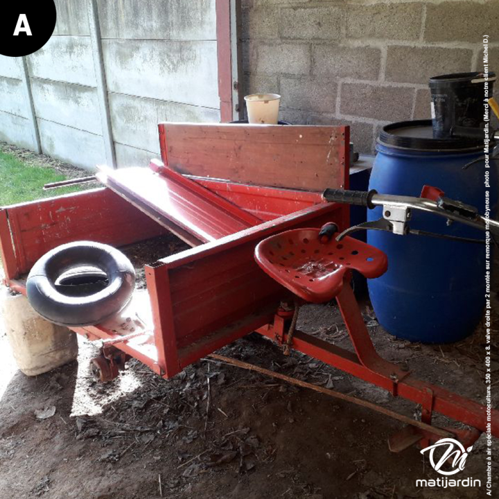 Chambre à air spéciale motoculture. 350 x 400 x 8. valve droite. Par 2