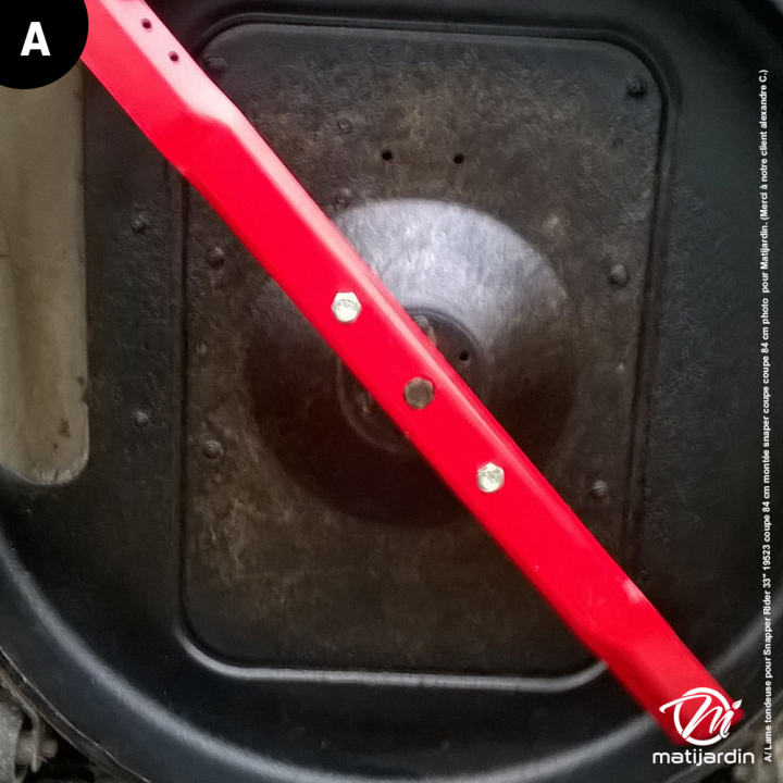 Lame tondeuse pour Snapper Rider 33". N° 19523. Coupe 84 cm