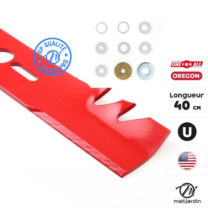 Lame tondeuse universelle Oregon Gator Mulcher™. Coupe 40 cm