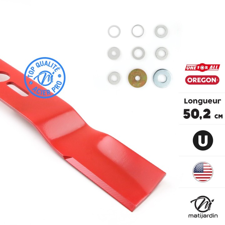 Lame tondeuse universelle Oregon galbée. Coupe 50,2 cm