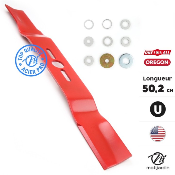 Lame tondeuse universelle Oregon galbée. Coupe 50,2 cm
