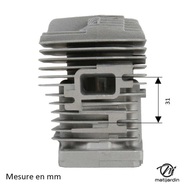 Cylindre piston adaptable pour tronçonneuse Stihl MS390. Diamètre 49 mm