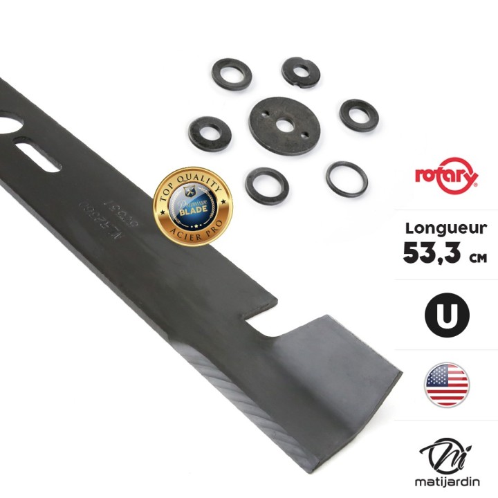 Lame tondeuse universelle soufflante Rotary Premium. Coupe 53,3 cm