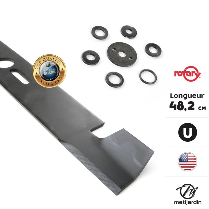 Lame tondeuse universelle soufflante Rotary Premium. Coupe 48,2 cm