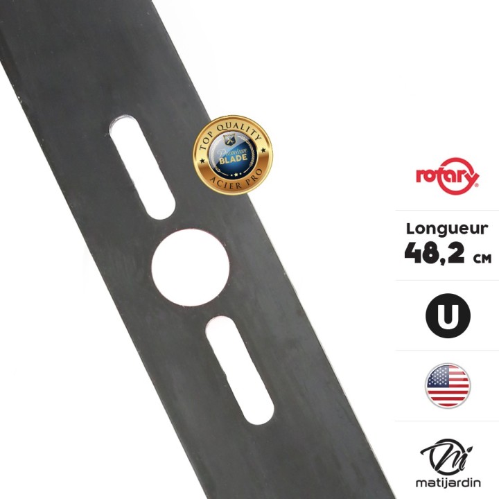 Lame tondeuse universelle soufflante Rotary Premium. Coupe 48,2 cm