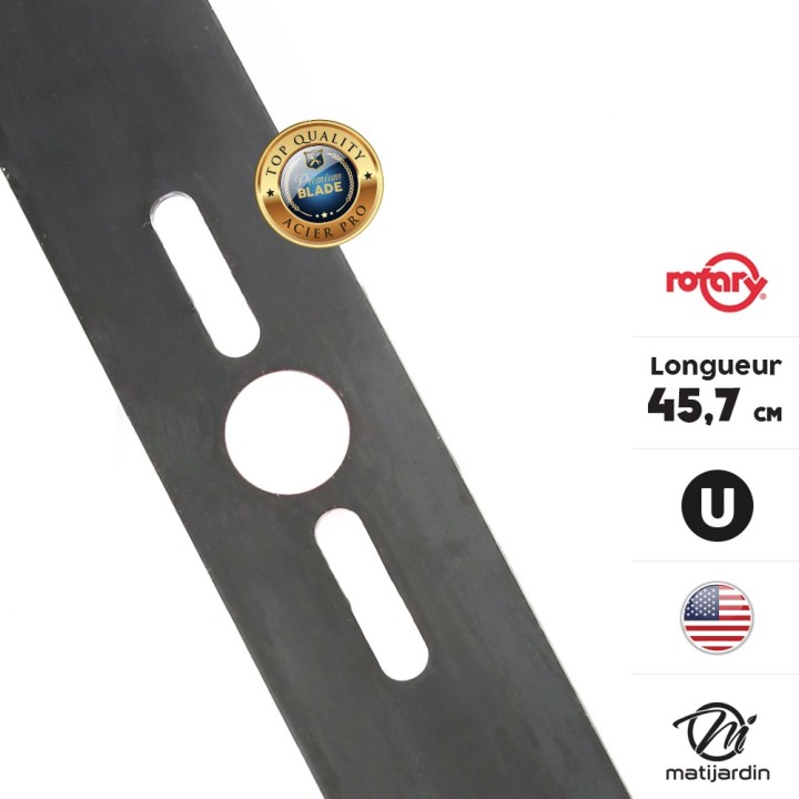Lame tondeuse universelle soufflante Rotary Premium. Coupe 45,7 cm