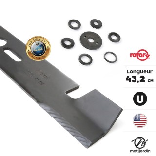 Lame tondeuse universelle soufflante Rotary Premium. Coupe 43,2 cm