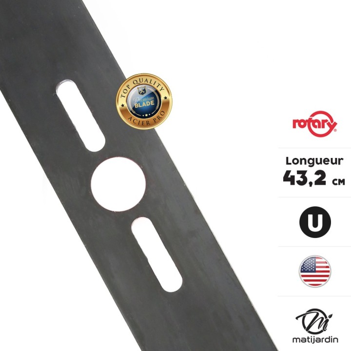 Lame tondeuse universelle soufflante Rotary Premium. Coupe 43,2 cm