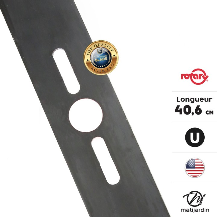 Lame tondeuse universelle soufflante Rotary Premium. Coupe 40,6 cm