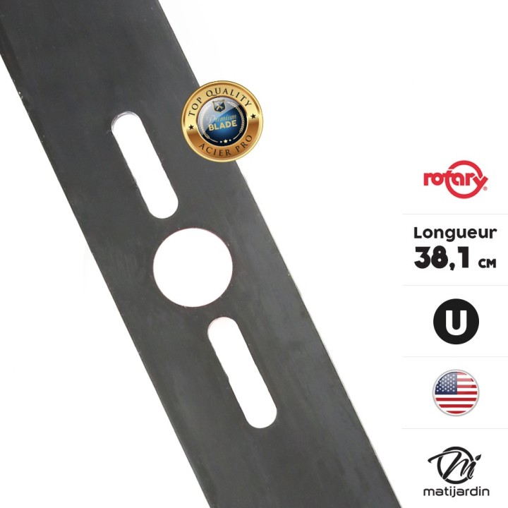 Lame tondeuse universelle soufflante Rotary Premium. Coupe 38,1 cm