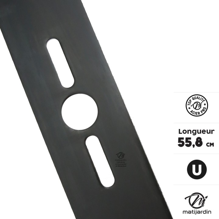 Lame tondeuse universelle mulching galbée 1er prix. Coupe 55,8 cm