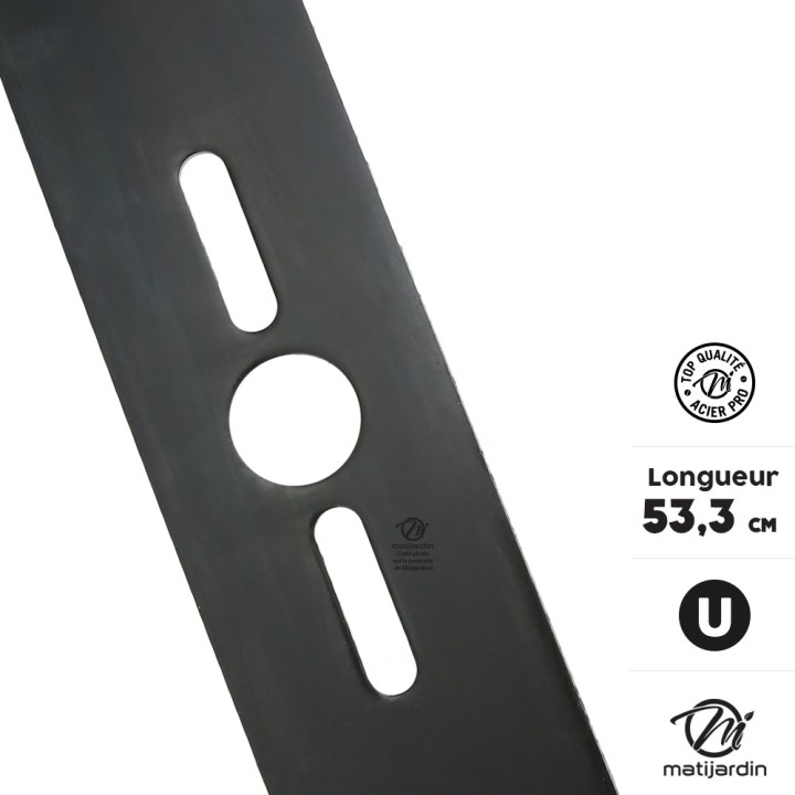 Lame tondeuse universelle mulching galbée 1er prix. Coupe 53,3 cm