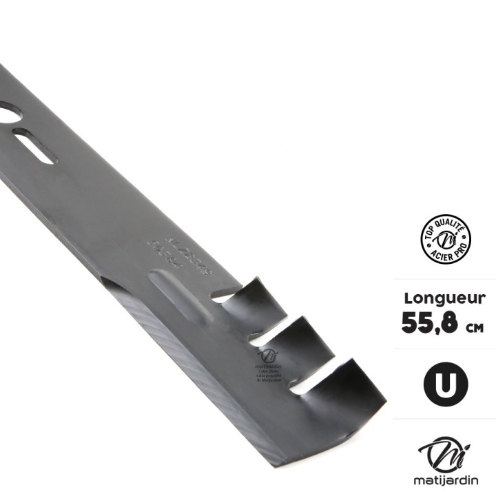 Lame tondeuse universelle mulching 1er prix. Coupe 55,8 cm