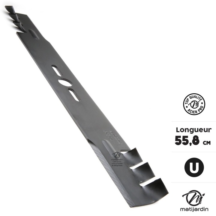 Lame tondeuse universelle mulching 1er prix. Coupe 55,8 cm