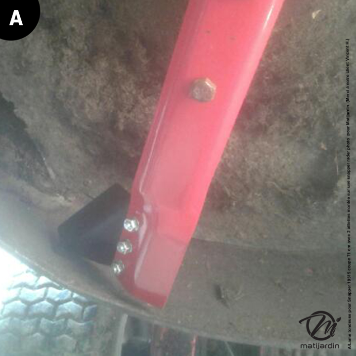 Lame tondeuse pour Snapper. N° 19515. Coupe 71 cm