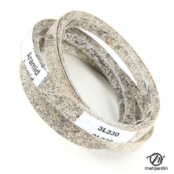 Courroie tondeuse 3L330 prix éco, Kevlar Trapézoïdale - 9,5mm x 838 mm