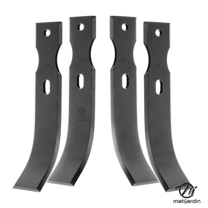 Outils, couteaux de fraises universels reversibles. Type bineur large. Longueur : 210 mm