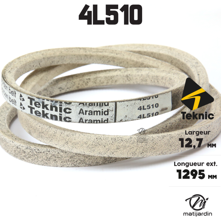 Courroie tondeuse Teknic 4L51 Kevlar Trapézoïdale - 12,7 mm x 1295 mm