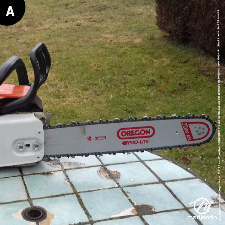 Guide tronçonneuse Oregon 40 cm. .325" 1,6 mm 67 maillons 163SLGD025 Pro Lite